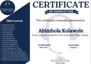 Digital Witch Certificate