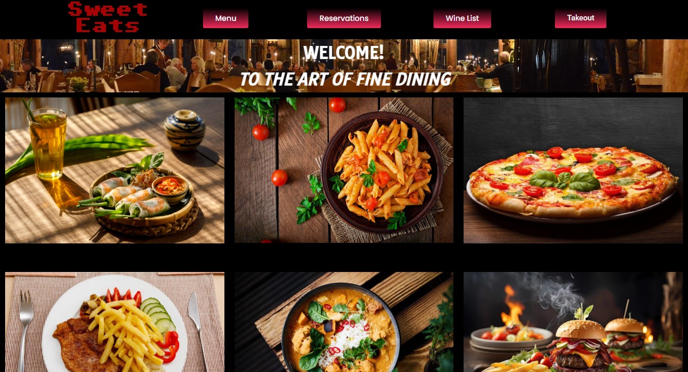 Sweet Eats Restaurant Website